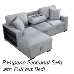 Sectional Sofa Bed With Storage. $53 Down Payment