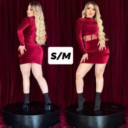 New Women's Velvet Dress Size S/M