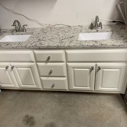 BRAND NEW  Marble Bathroom Vanity 2 Sink
