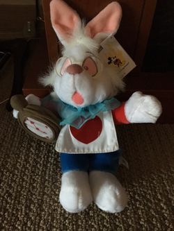 Disneys white rabbit bean bag/brand new w/tags