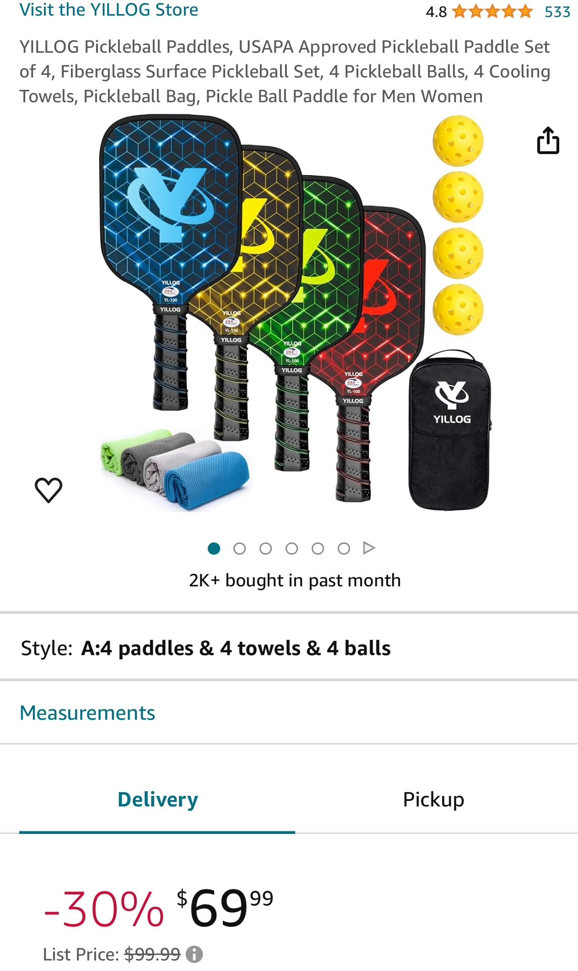 New: Yillog Pickleball Set