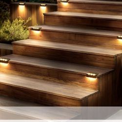 16 piece Solar Deck Lights, Bronze Finished Waterproof Led Solar Lamp for Outdoor Pathway