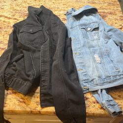 Blue And Black Jean Jacket Both Size Mens Small