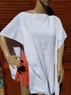 2 side towel poncho 100% cotton