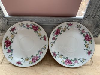 Two set saucer plates