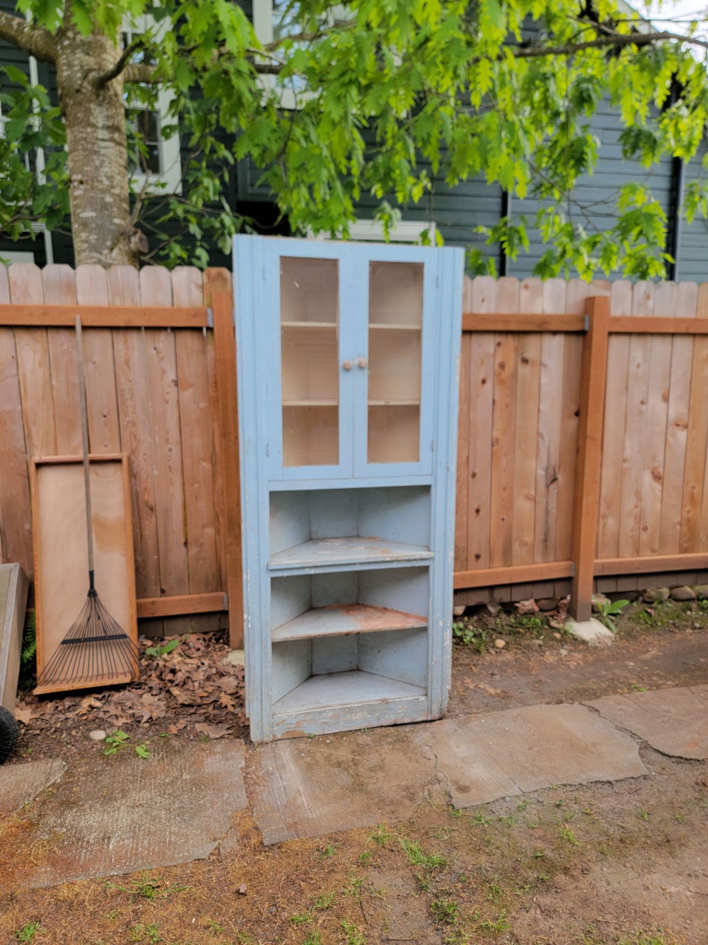 Antique Primitive Corner Cabinet