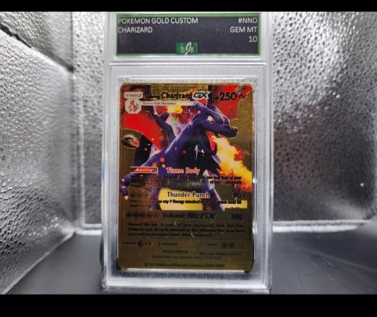 Pokemon Shining Charizard GX GOLD DISPLAY Card MINT CONDITION