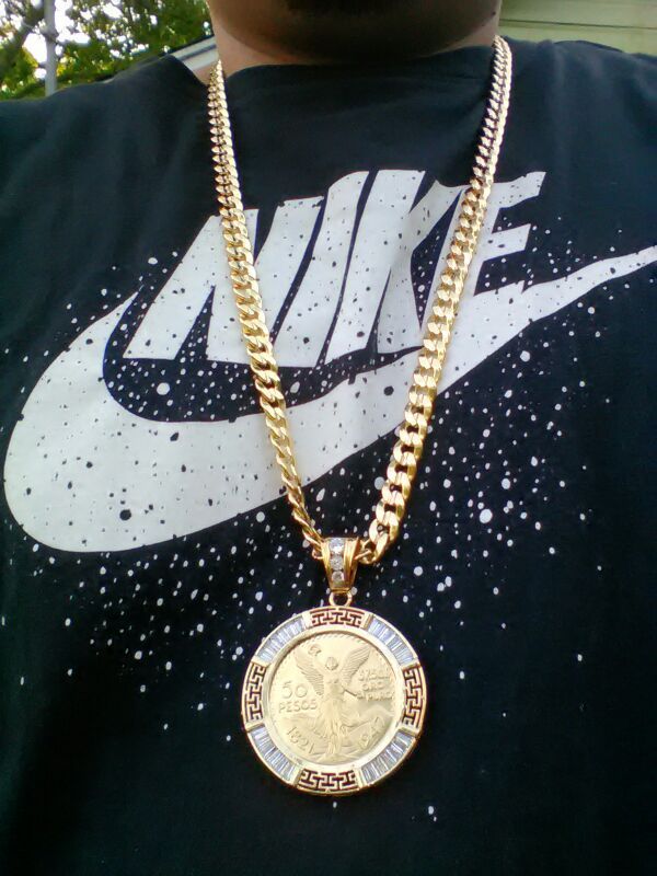 Cuban Link Chain With Versace Centenario 14k Gold Filled For Versace Centenario 14k Gold Filled