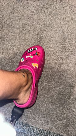 Pink Crocs Classic Clog with Jibbitz Charms