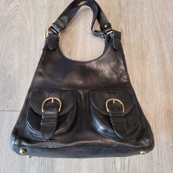 Banana Republic Black Leather Multi-compartment Bag