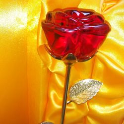 Glass Valentine's Rose