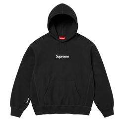 Supreme Box Logo Hooded Sweatshirt FW 25 Black SIZE L 