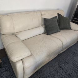 Leather Reclining Sofa
