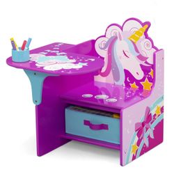 Unicorn Chair Desk with Storage Bin, Greenguard Gold Certified, New in Box