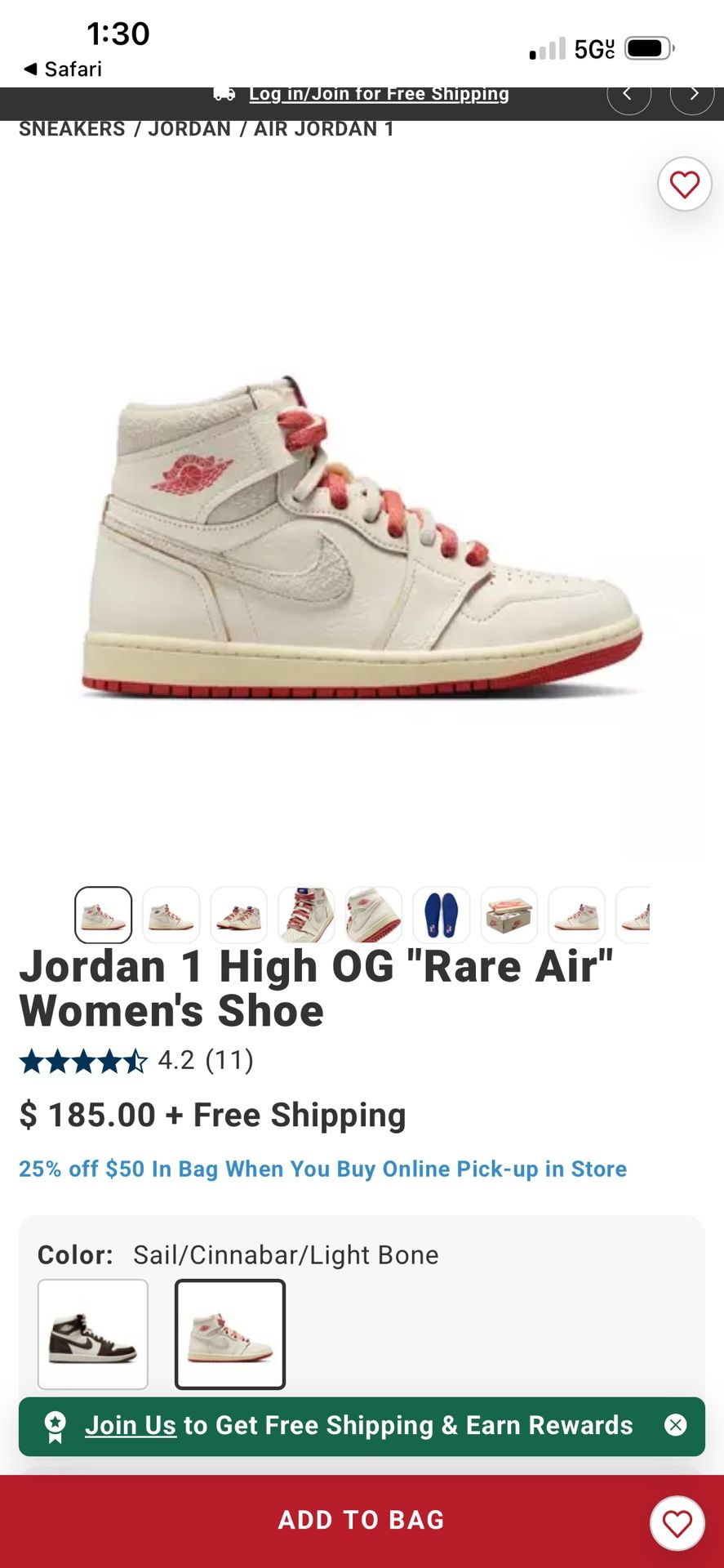 Jordan Rare Air 1 High Top