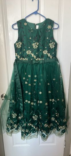 Girls Emerald Green Dress Size 14/16