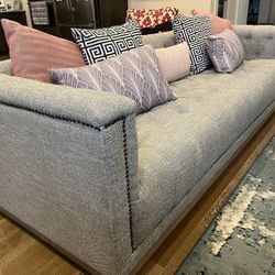 Addiley 95” Upholstered Sofa - Gray 