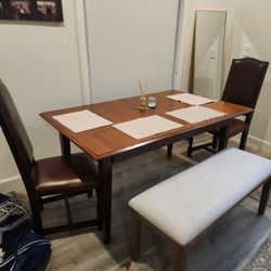 Table 4 Chairs And A Bench