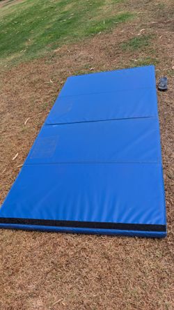 2) gym mats 2" 4'x8' good shape no rips blue mat pair wrestling gymnastics workout $50 each yoga stretching cot camping