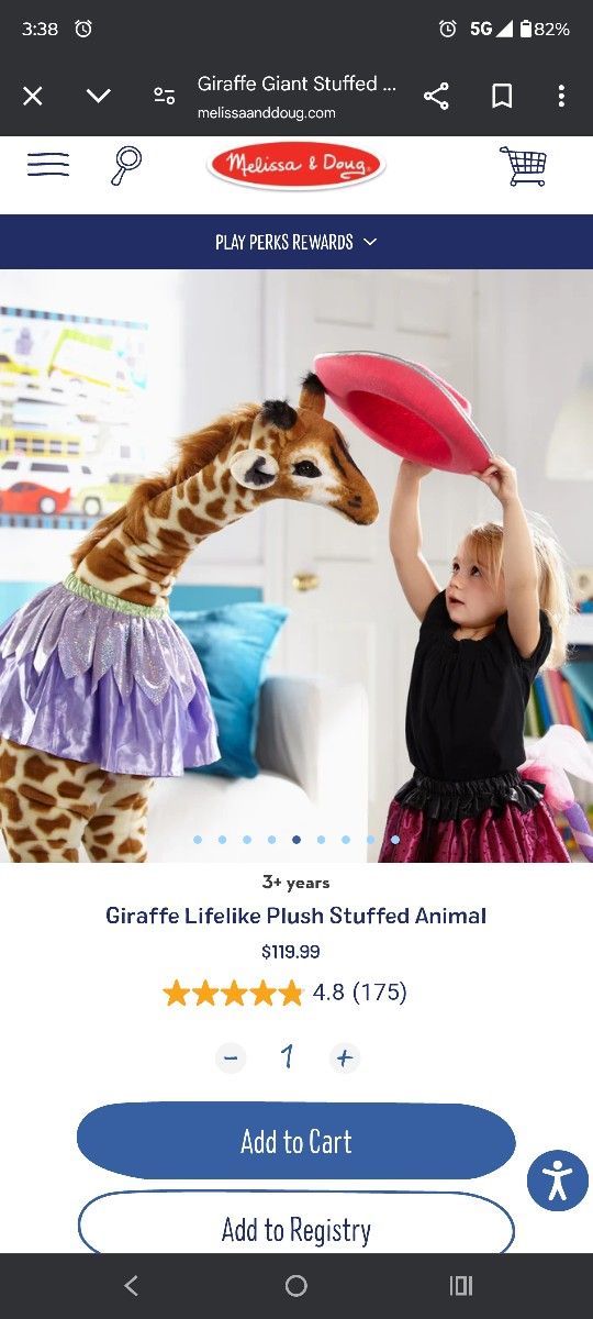 Giraffe Stuffed Animal Over 4ft Tall