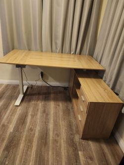 Electric Standing Desk with Storage Unit