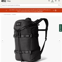 YETI Ranchero Pack - 22 L Black Backpack Brand New Retail Price ($225 +Tax)