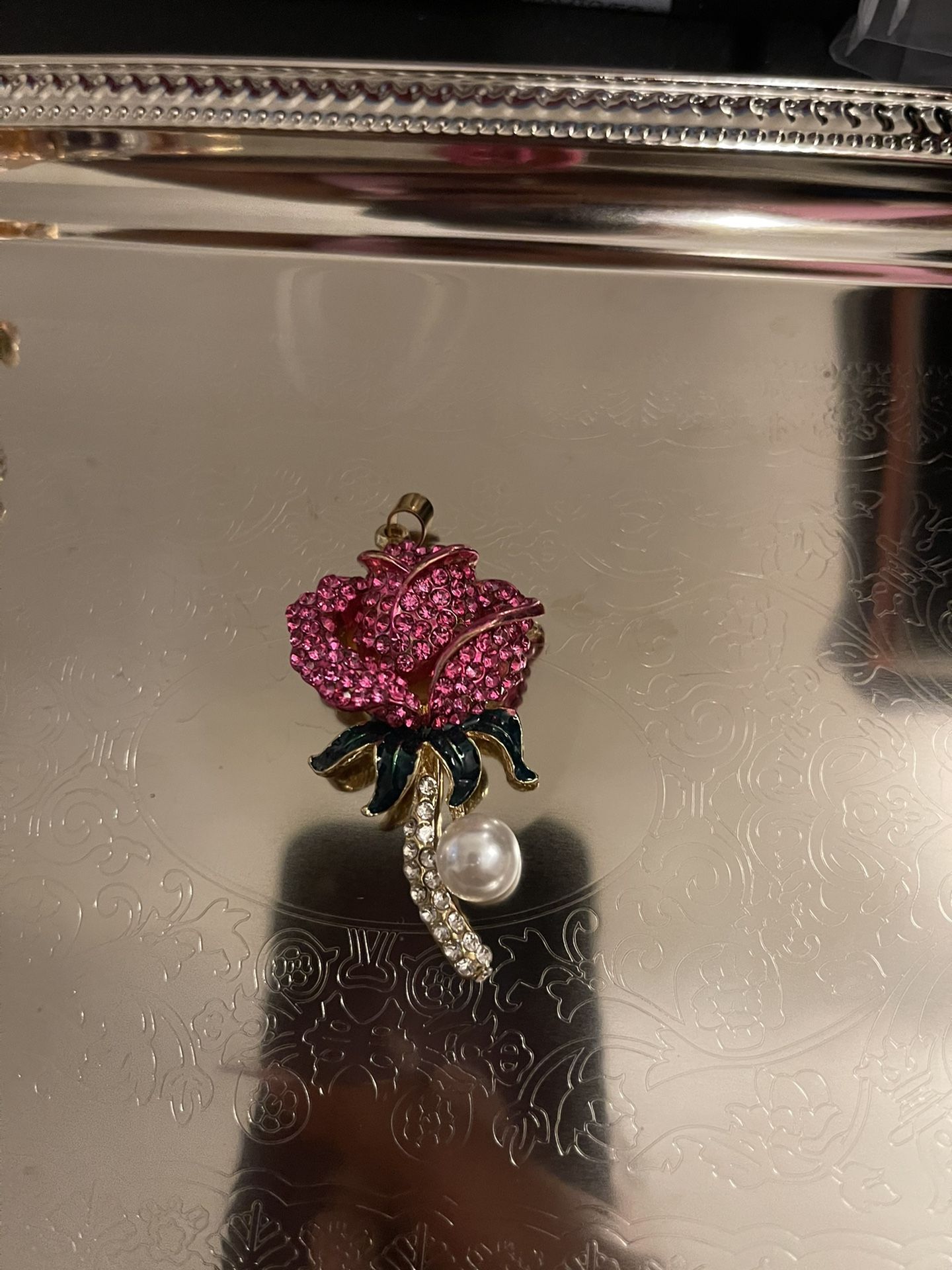 Rose Necklace Charm 