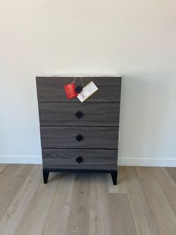 Chest 4 drawers dresser gray