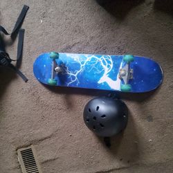 Skateboard + helmet (Adult) $10