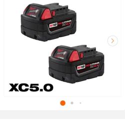 Milwaukee Two Pack Battery 