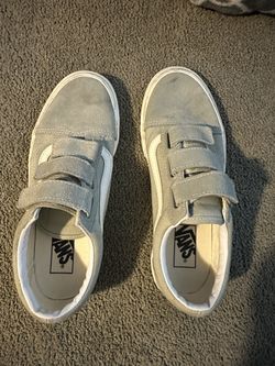 Gently Used Olive Suede Vans. Women Size 9