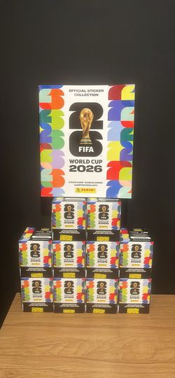 Panini FIFA World Cup 2026 Sealed Sticker Box 50 Packs 350 Stickers+brand new sticker book