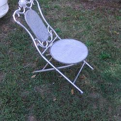 Vintage Folding Metal Chair