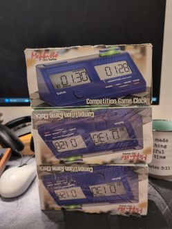 Mephisto Saitek Competition Chess Game Clock – Lot of 3