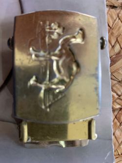 Camel Embossed Military Style Belt Buckle