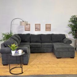 Dark Gray Sectional with Reversible Chaise - Delivery Included!