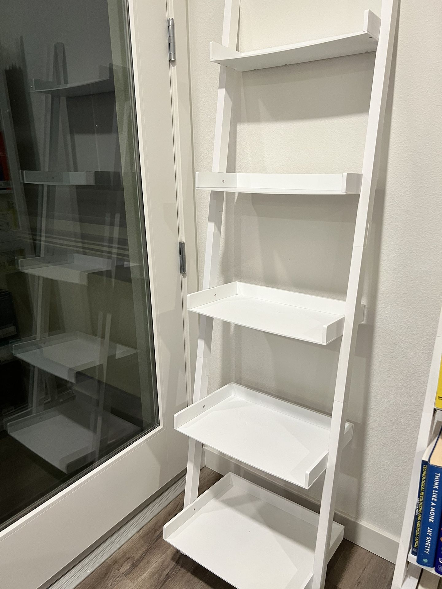 5 Tier Leaning Ladder Shelf/bookshelf (white)