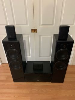 MTS Surround sound system with powered subwoofer