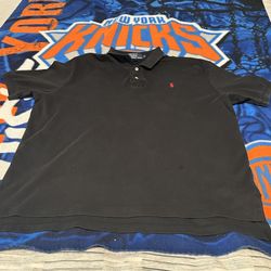 Polo Ralph Lauren Mens Polo XL Black Short Sleeve Red Pony Cotton Shirt XL •mark