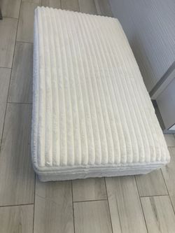elegant plush suede ottoman! $100 delivery 🚚 included!