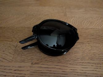 NEW Compact Folding Pocket Aviator Sunglasses – Gloss Black / Dark Tint