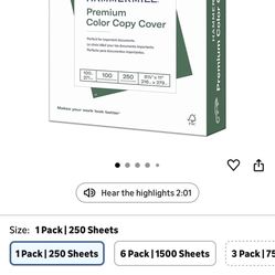 Hammermill Cardstock, Premium Color Copy, 100 lb, 8.5x11 - 1 Pack (250 Sheets) - 100 Bright, Made in the USA Card Stock, 120024R, White