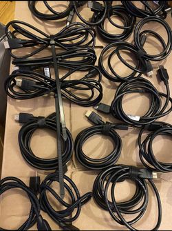 Bin of Multiple assorted cables