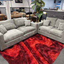 2PC Sofa & Loveseat