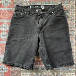 Vintage Levis Silvertab Loose Black Jean Shorts
