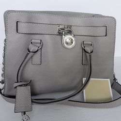Michael Kors Hamilton Pearl Gray  Bag