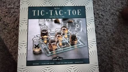 Tic Tac Toe Shot Glass Drinking Game Set Shot Tac Toe