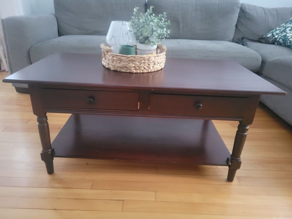 Sturdy Solid Wood Coffee Table