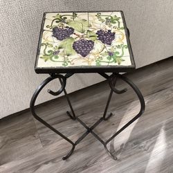 Metal and ceramic table 20” tall $18 firm