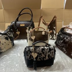 Bolsas De Piel Con Pelo De Res!